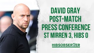 David Gray struggling to find positives after Hibs defeat by St Mirren [upl. by Byrne]