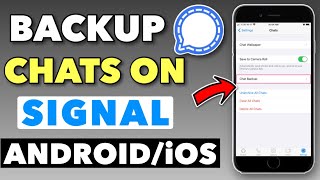 How To Backup Chats on Signal App in AndroidiOS Hindi [upl. by Llecrad]