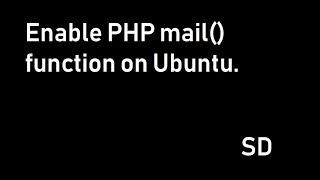 Enable PHP mail function on Ubuntu [upl. by Dnalloh]