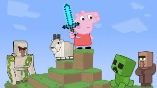 Peppa Pig plays Minecraft for the first time [upl. by Silvano295]