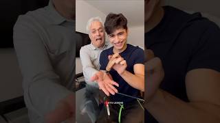 Dad show crazy magic trick 😮🤯 sajna ve sajna song magic youtubeshorts [upl. by Tarfe]