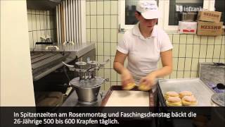 KrapfenMarathon zum Fasching in der Bäckerei Motsch in Bad Kissingen [upl. by Asirak537]