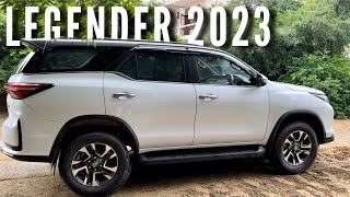 Toyota fortuner legender 2023 top model  White colour  4x4  Automatic  Interior  Hindi review [upl. by Airam]