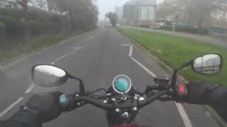 AJS Bilston 125cc Test Ride No Mic And Heavy Fog [upl. by Nyrhtak]