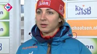 Interview Margot Boer na 500 meter op NK afstanden [upl. by Myrlene659]