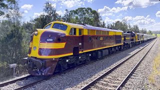 NSWDR 42101 4708 and 42107  Lachlan Valley Railway Golden West Tour [upl. by Mallis401]