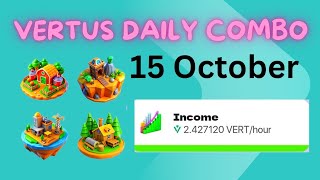 Vertus Daily Combo 15 October  Virtus Daily Combo Code virtus daily today update shorts [upl. by Kata]