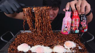 PEDAS KETAGIH AKU MAKAN RAMEN HITAM CAMPUR 4x SOS SAMYANG TERPEDAS DI DUNIA TELUR SEPARUH MASAK [upl. by Kylen]