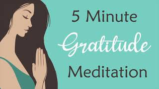 5 Minute Meditation for Gratitude guided meditation [upl. by Navak]