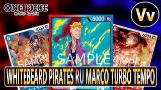 One Piece TCG Exploring A Tempo Build for RedBlue Marco Whitebeard Pirates Version OP085 List [upl. by Yuille921]