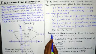 Isoparametric Quadratic elements in Finite Element Method  FEA Problems [upl. by Andriette]