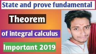 State and prove fundamental theorem of integral calculus  Bsc mathematics [upl. by Tapes166]