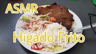 Comiendo hígado frito ASMR Comida peruana [upl. by Kin]