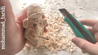 wood spirit carving wood carving eyes wood carving knife wood carving Wood carving for beginners [upl. by Mazlack669]