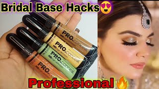 How to Parlor Secret Bridal Base Hacks 😍  LA girl Pro Concealer Makeup Tips and Tricks [upl. by Woodley214]