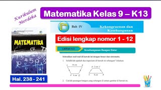 Latihan 43 Matematika Kelas 9 Bab 4 Kekongruenan dan Kesebangunan hal 238  241 Kurikulum Merdeka [upl. by Gian705]