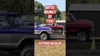 Battle BRONCO VS F100 northernmichigan dragracing sanddrags offroad sanddunes asmr christmas [upl. by Reiniar]