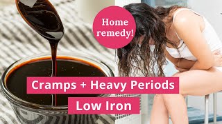 Period Pain amp Heavy Bleeding Easy Natural Remedy  Blackstrap Molasses for Period Cramps [upl. by Tierell436]