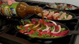 How to Carne Asada Chicken or Shrimp Fajitas using Fajitas Marinade [upl. by Brigham]