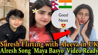 Alresh Song Maya Basyo Video Ready😍 Suresh Flirting with Aleeya in UK Good News😍 Krazy Kudi [upl. by Aihsercal]