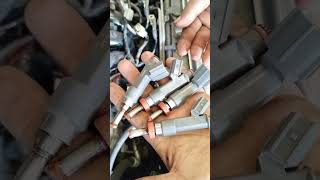 Fuel injector change Toyota fuel mechanic [upl. by Irrem]