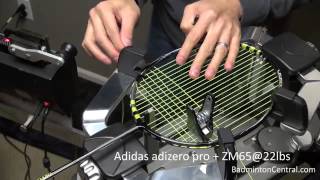 Badminton Stringing  Adidas adizero pro w ZM6522lbs [upl. by Jentoft315]