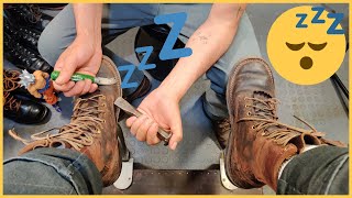 OLD NICKS BOOTS BROUGHT BACK TO LIFE  ANGELO SHOE SHINE ASMR [upl. by Ronaele973]