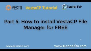 How to install VestaCP File Manager for FREE [upl. by Donielle]