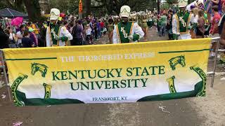 Kentucky State Marching band  Tucks Parade Mardi Gras 2018  Uptown Fumk [upl. by Eanaj327]